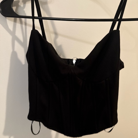 Forever 21 Black Bustier Crop Camisole - Picture 1 of 2